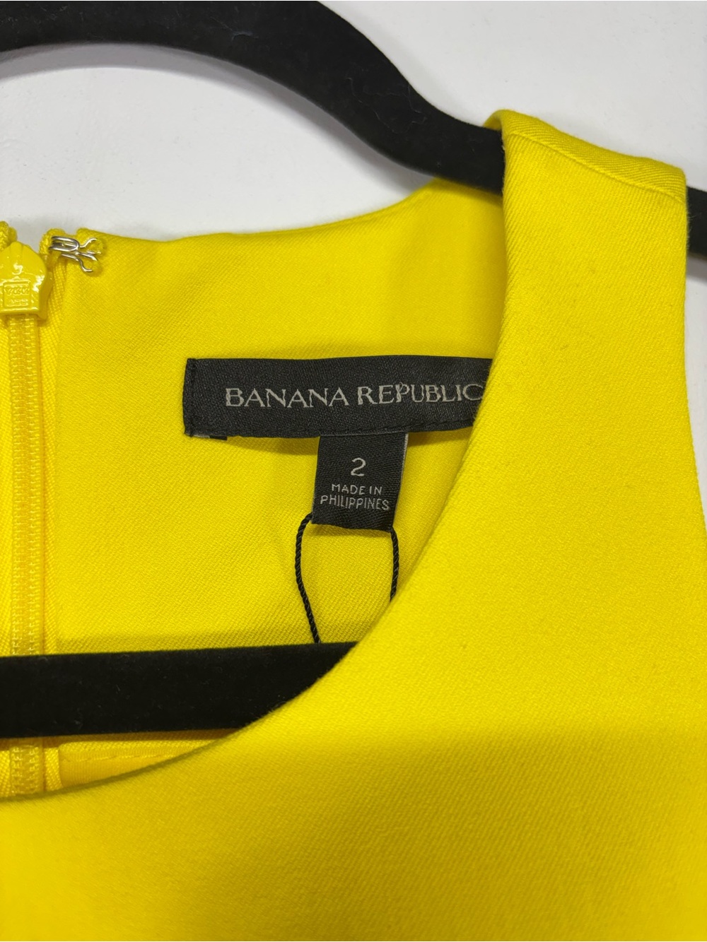 ✨Banana Republic Bright Yellow Midi Sheath Dress Size 2 - Picture 9 of 13